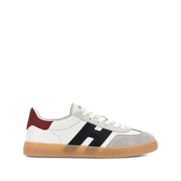 logo-appliqué leather sneakers