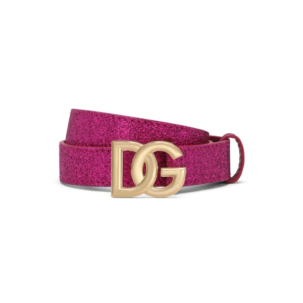 logo-buckle leather belt