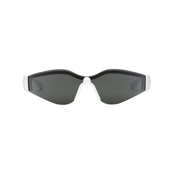 logo-embossed shield-frame sunglasses