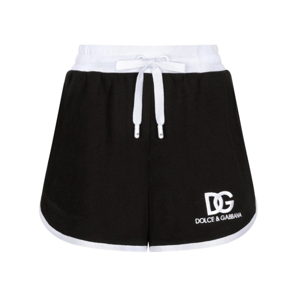 logo-embroidered drawstring-waistband shorts