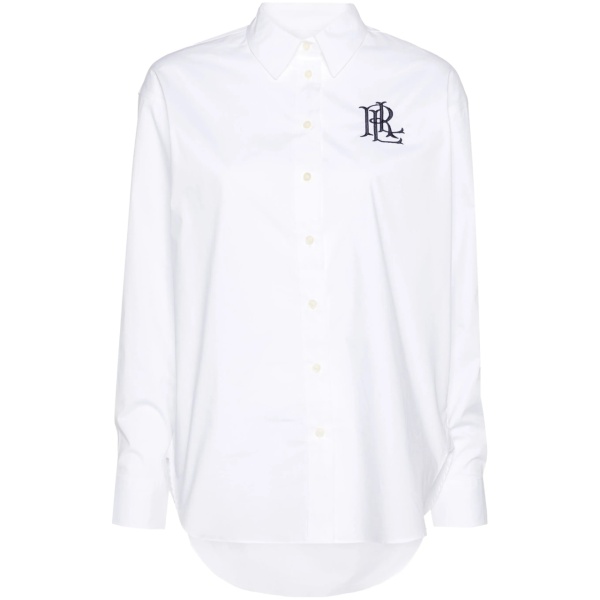 logo-embroidered poplin shirt