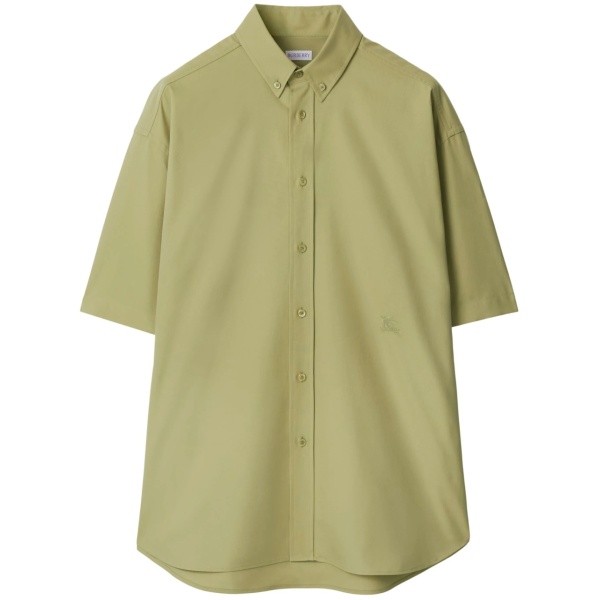 logo-embroidered poplin shirt