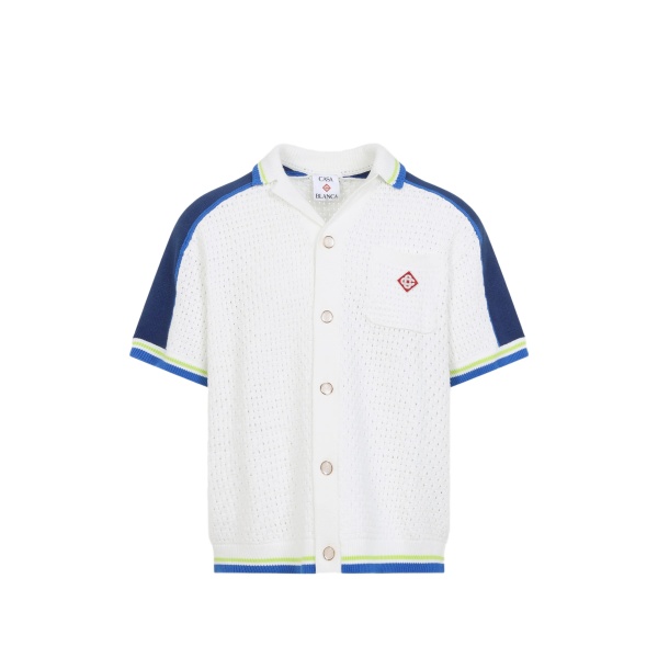 logo-embroidered shirt