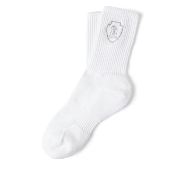 logo-embroidered socks