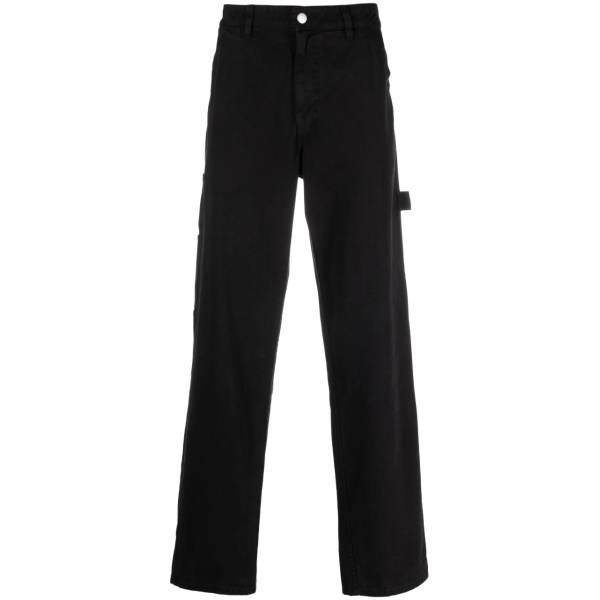 logo-embroidered straight-leg jeans