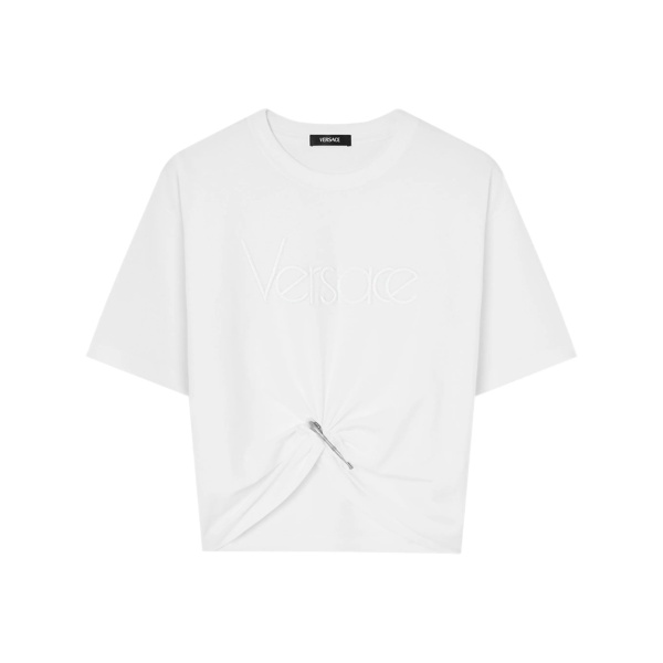 logo-embroidered T-shirt