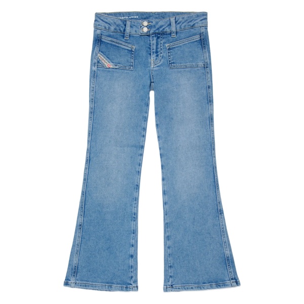 logo-patch cotton jeans