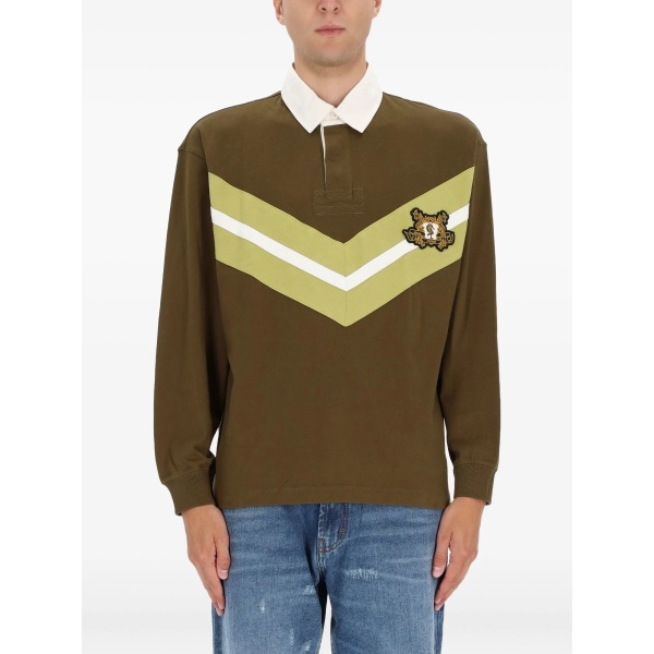 logo-patch polo shirt