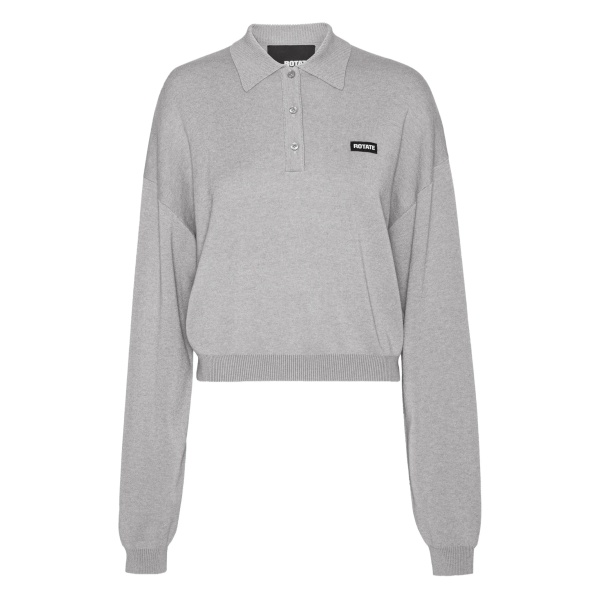 logo-patch polo sweater