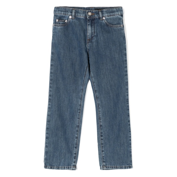 logo-plaque straight jeans