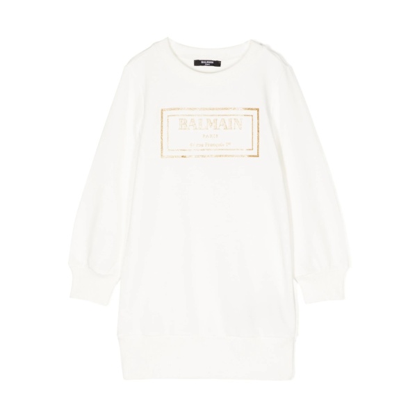 logo-print cotton dress