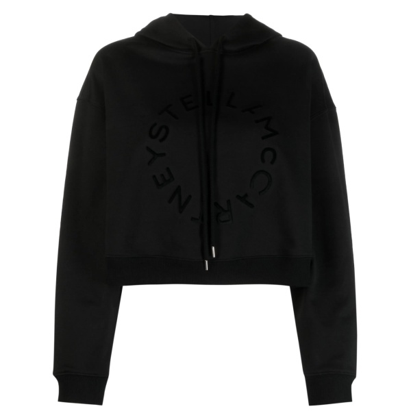 logo-print cropped cotton sweatshirt