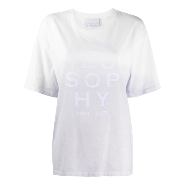logo-print ombré T-shirt