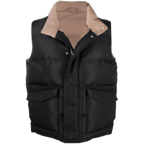 logo-print puffer gilet