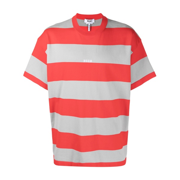 logo-print striped T-shirt