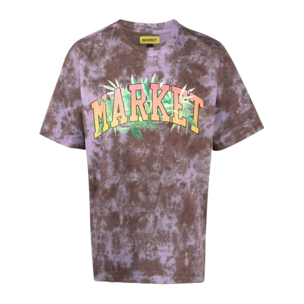 logo-print tie-dye T-shirt
