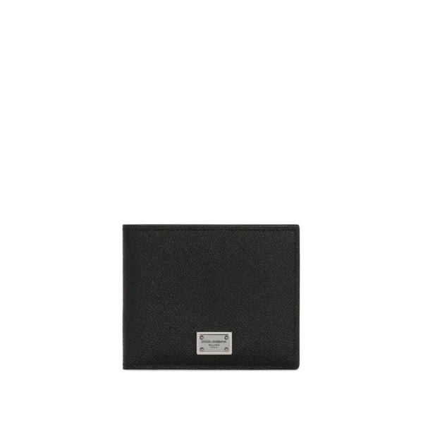 logo-tag leather bifold wallet