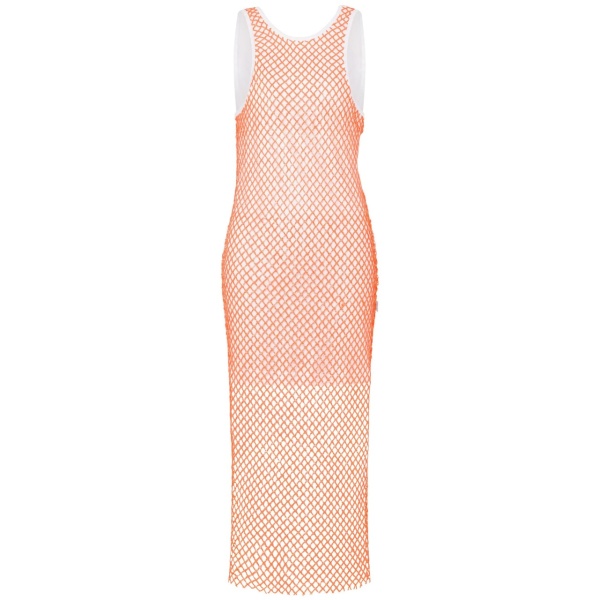 mesh midi dress