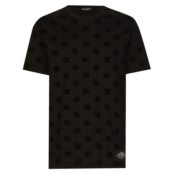 monogram-print cotton T-shirt