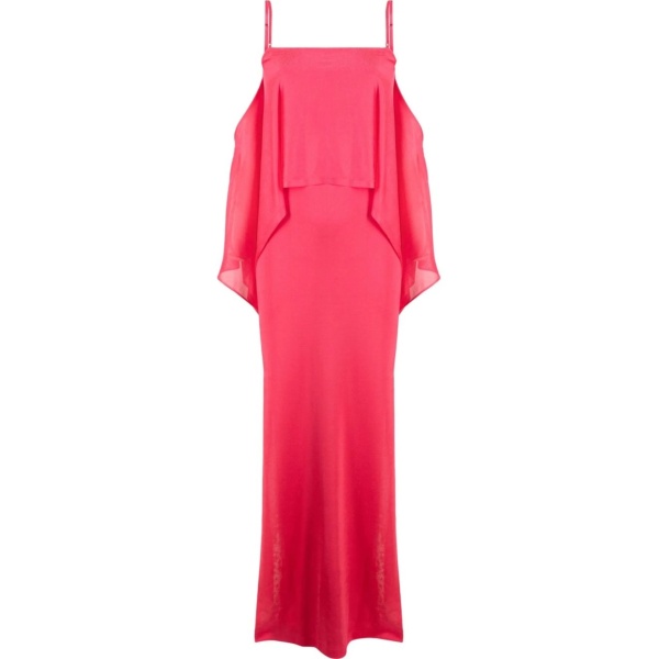 off-shoulder ruffle-detail dress