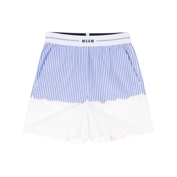 ombré striped cotton shorts
