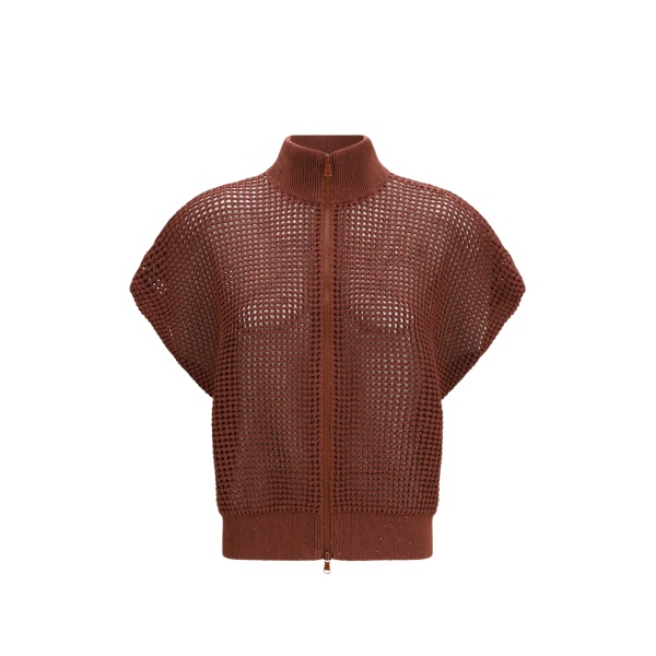 open-knit cardigan
