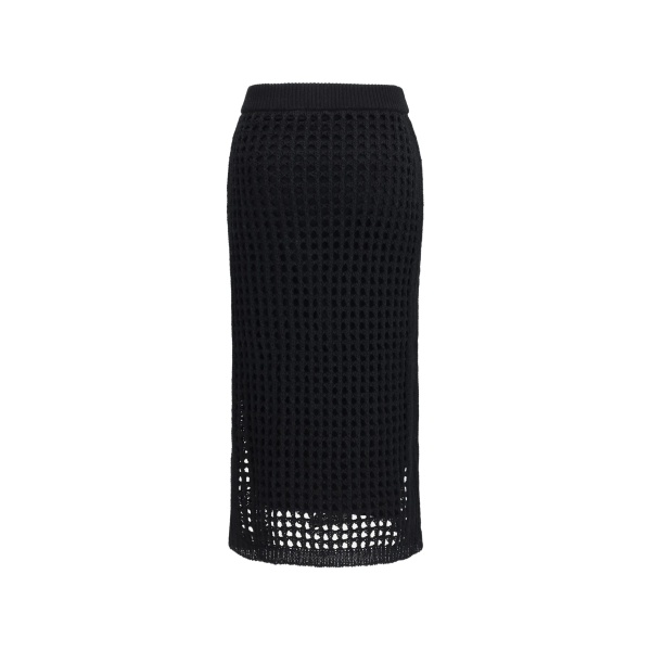 open-knit cotton skirt