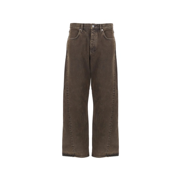 overdye-effect jeans