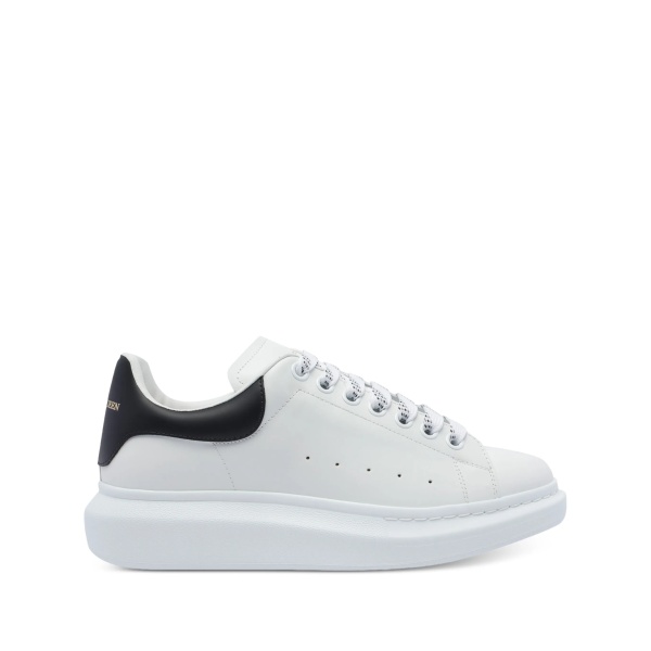 Oversized leather lace-up sneakers