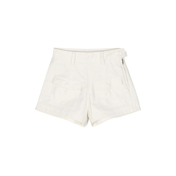 panelled cotton-blend shorts