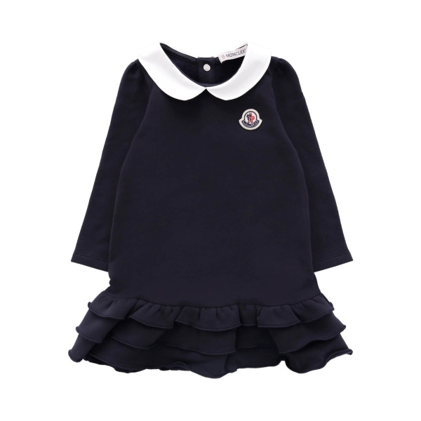Peter Pan-collar ruffled dress