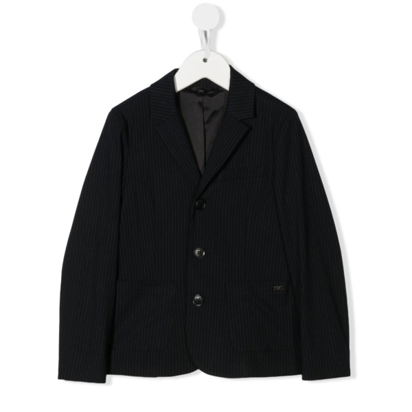 pinstripe single-breasted blazer