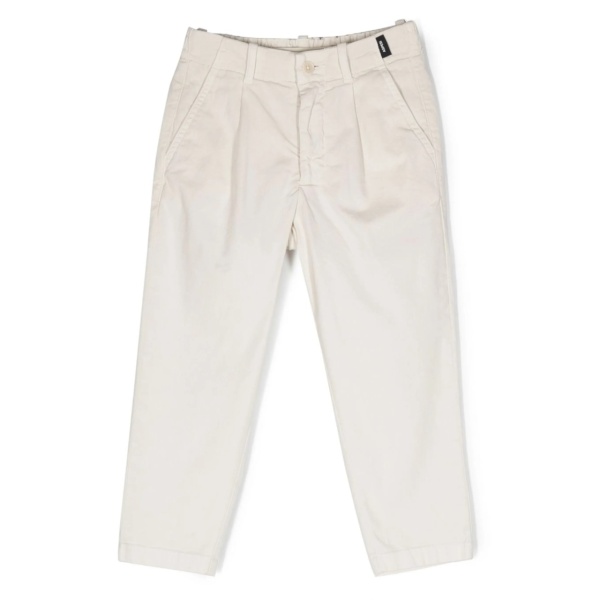 pleat-detail tapered-leg chinos