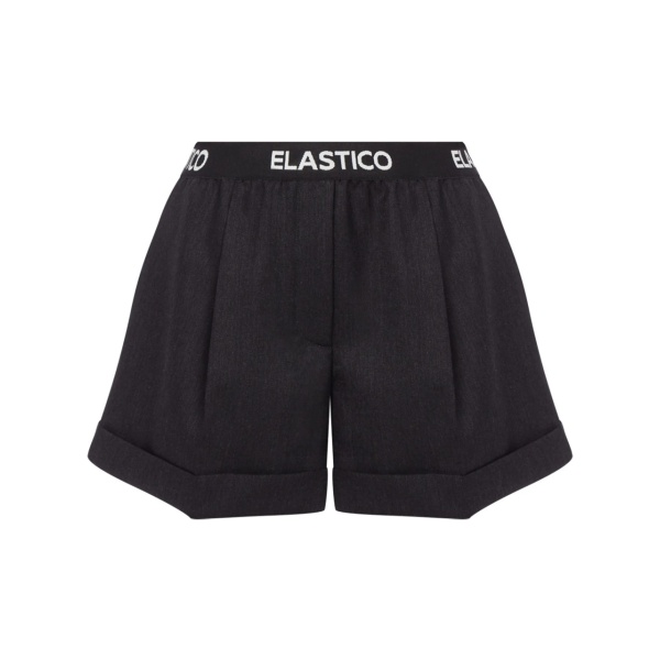 pleat detailing virgin wool shorts