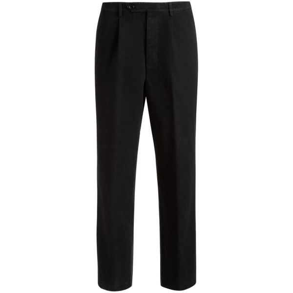 pleated cotton chino trousers