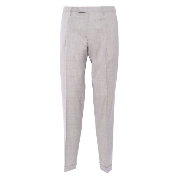 pleated-cuff trousers