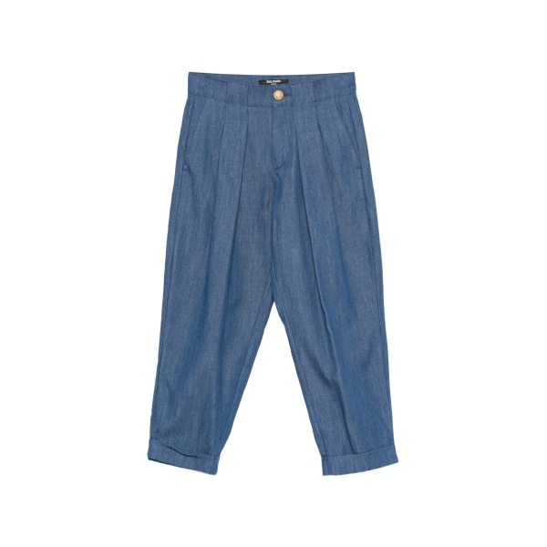 pleated cuffed trousers