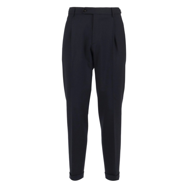 pleated-front trousers