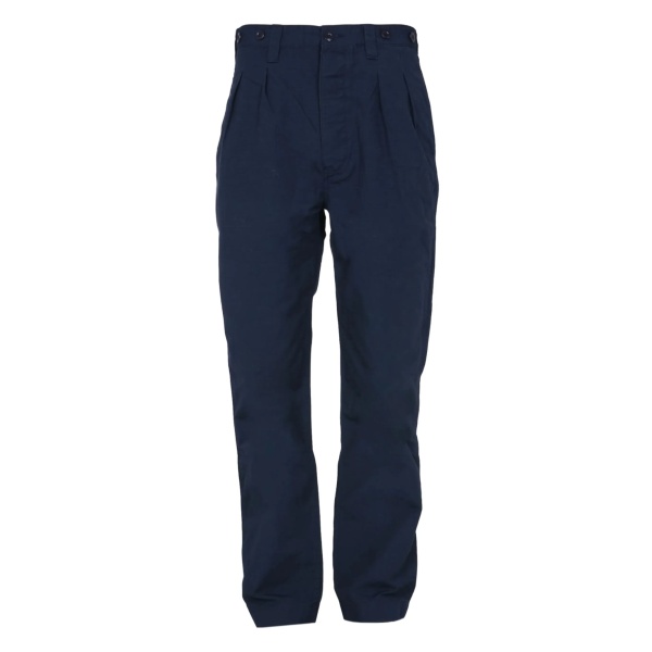 pleated straight-leg trousers