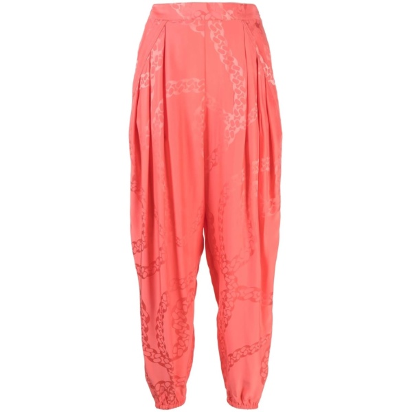 pleated tapered trousers