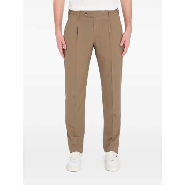 pleated virgin wool trousers