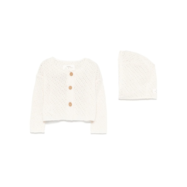 pointelle-knit cardigan