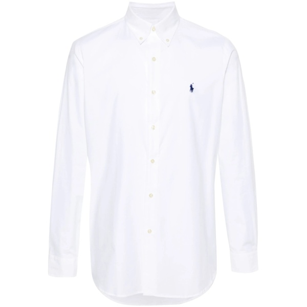 Polo Pony-embroidered poplin shirt