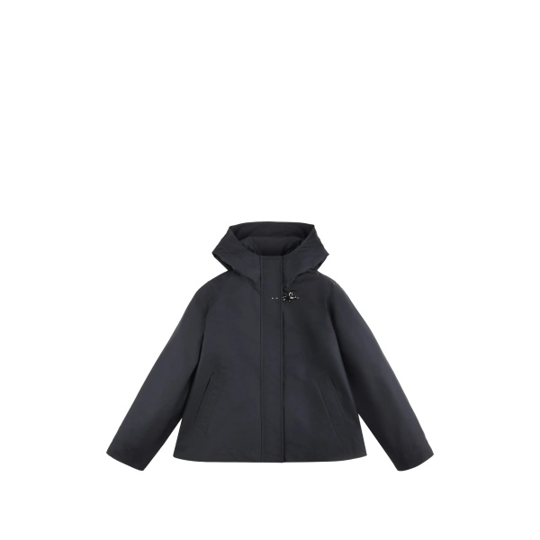 poplin hooded parka coat