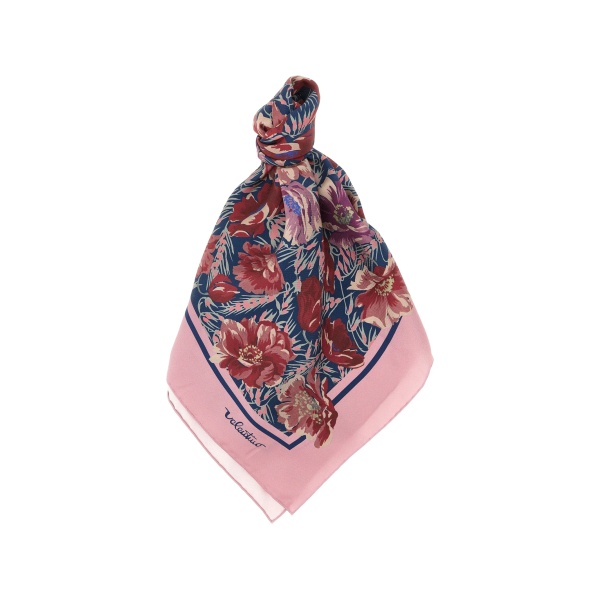 poppies print silk scarf
