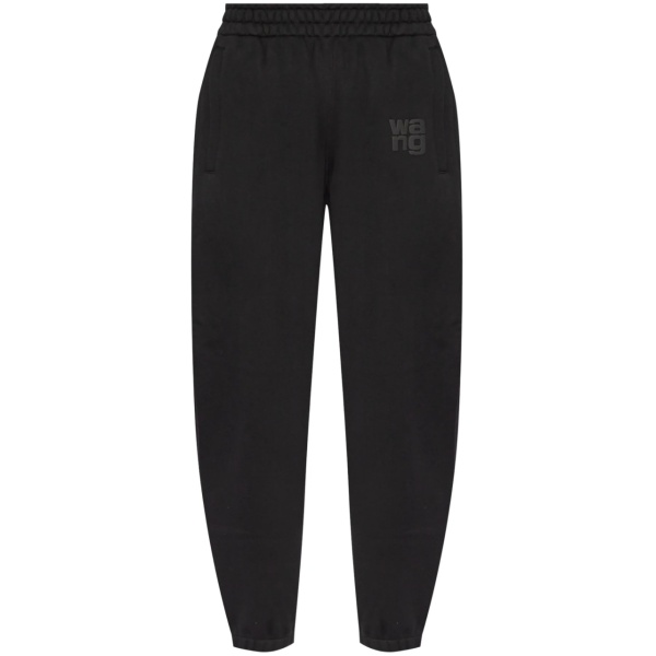 puff-logo cotton track pants