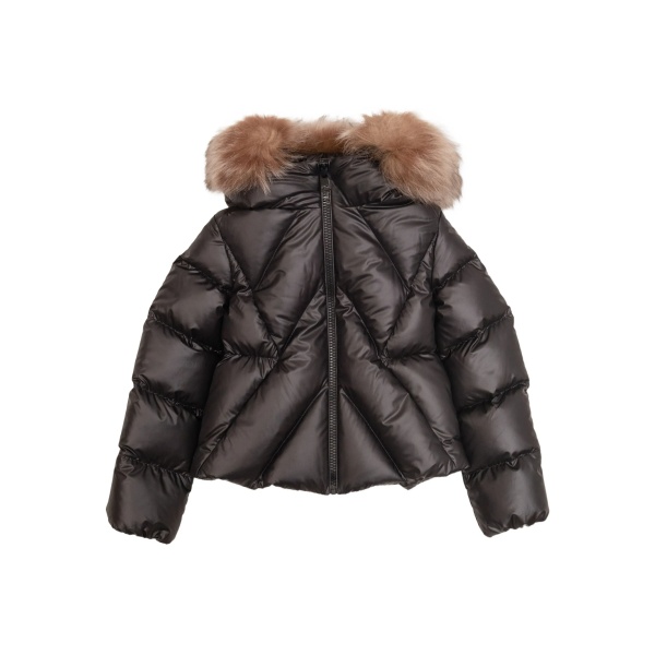 quilted fur-trimmed jacket
