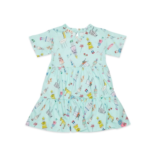 Rainbow Day-print dress
