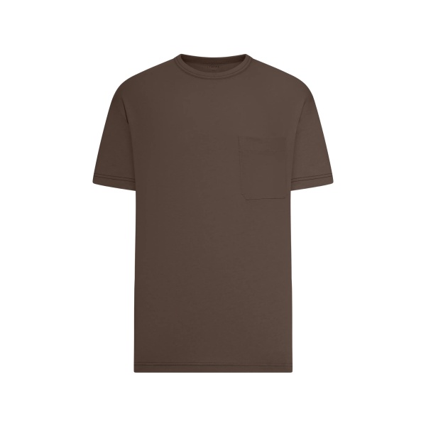 ribbed crew-neck pocket T-shirt