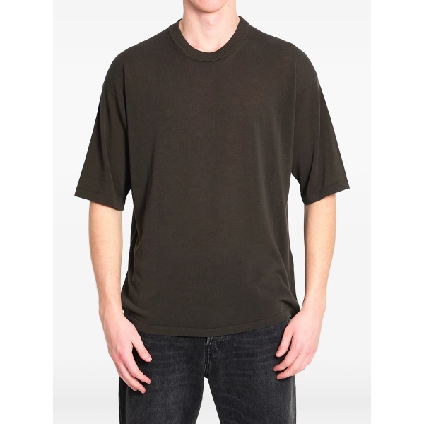 ribbed crew neck T-shirt